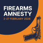 blue and orange picture with words firearms amnesty 2 - 27 february 2026