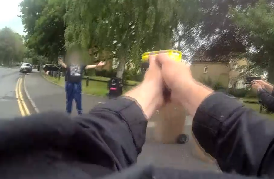Man being tasered