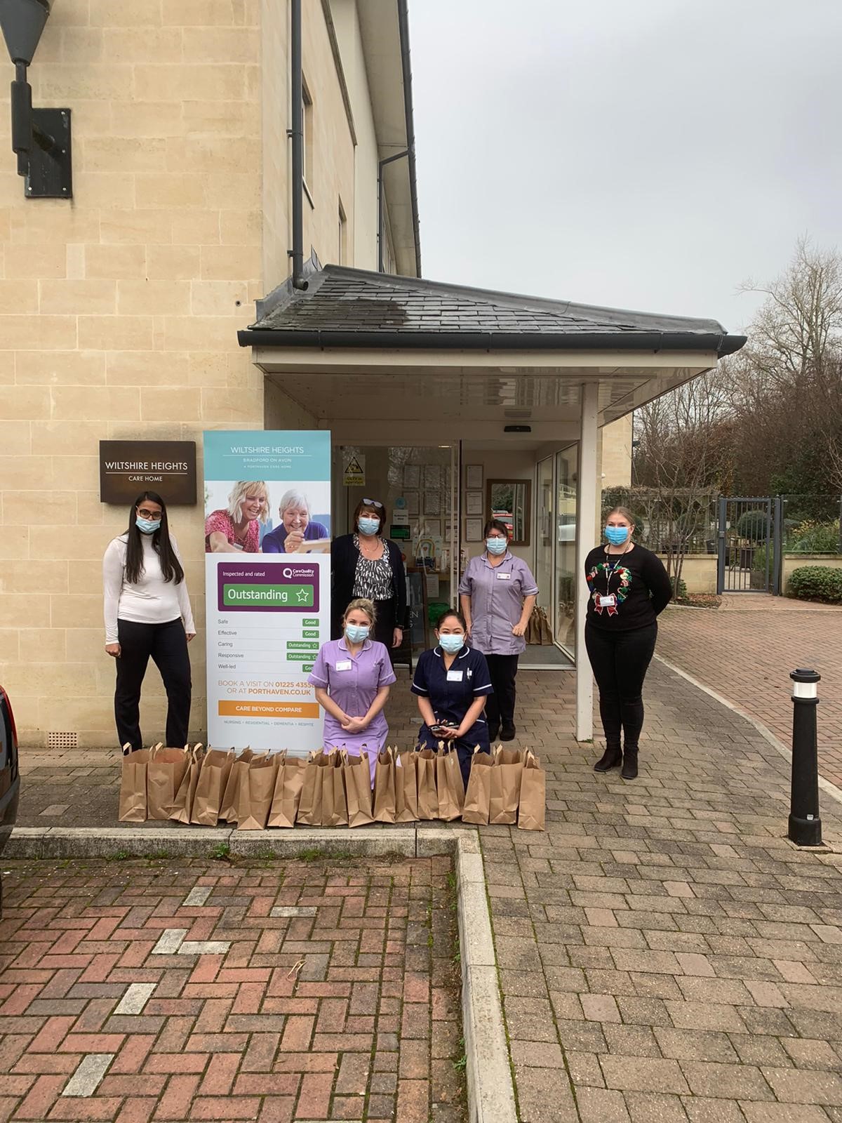 Care package delivery to local care home
