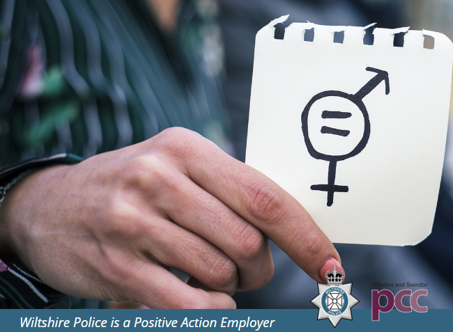 Hand holding a card with gender symbols on and an equal sign