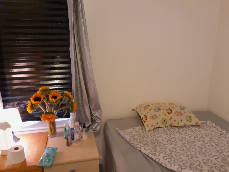 A bed room used for sex workers