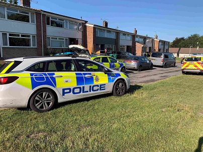 Police vehicles for Wilton warrants