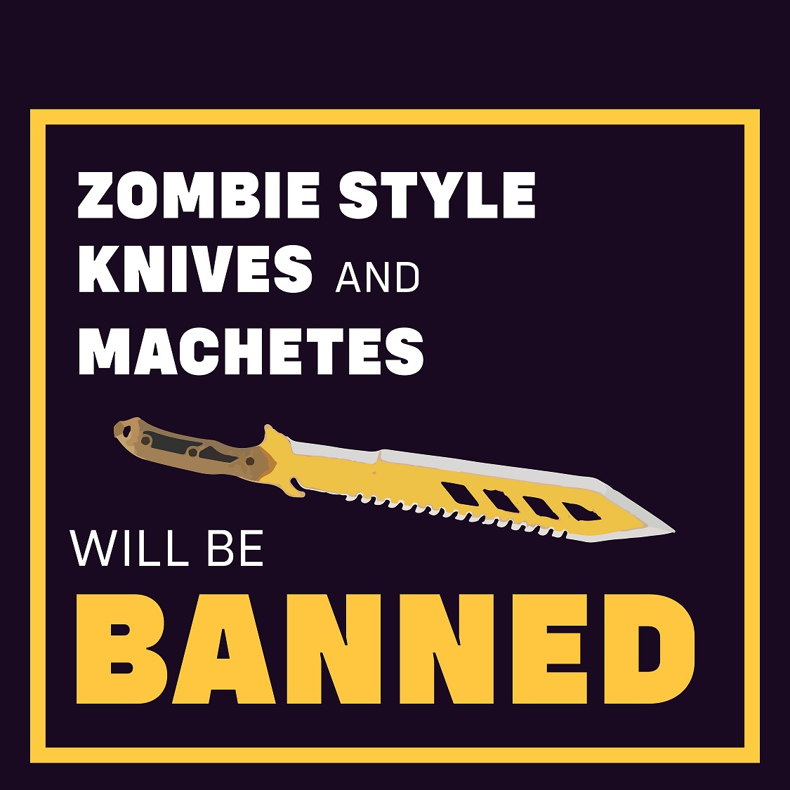 Zombie knife graphic