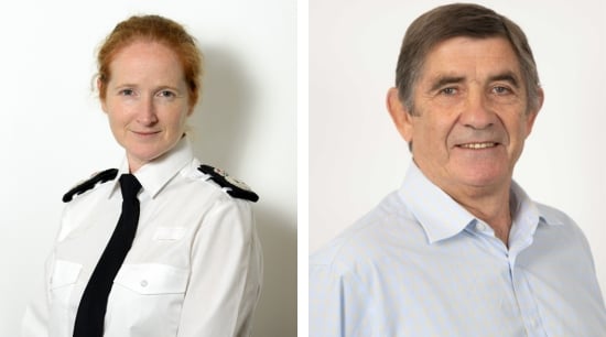 Chief Constable Catherine Roper and Police and Crime Commissioner Philip Wilkinson