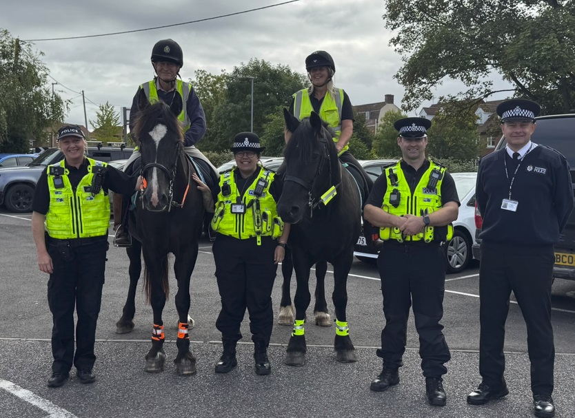 Officers and volunteer horse riders