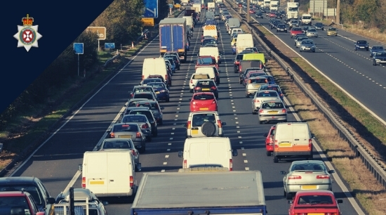 Stock image of motorway traffic