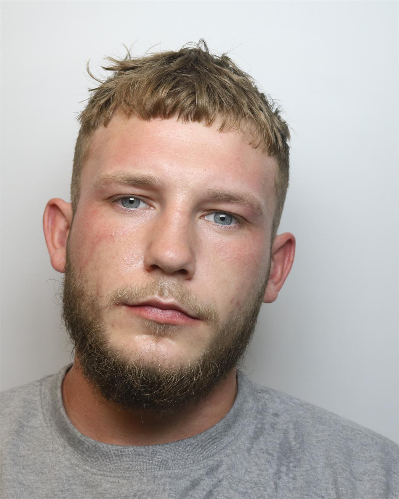 custody shot of Matthew Turley who has been jailed for 40 months