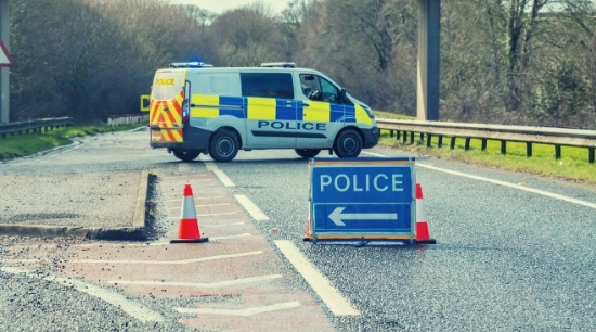 stock image of road closure to illustrate end of road safety campaign